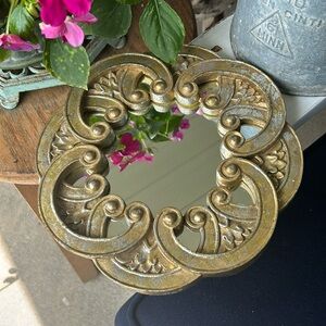Vintage Gothic Golden Mirror